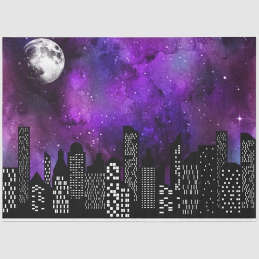 De Starry Skyline serie Design 2 Tissuepapier (Voorkant)