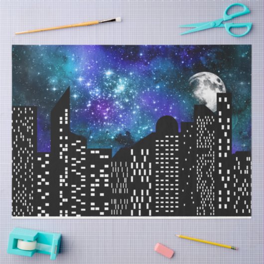 De Starry Skyline serie Design 5 Tissuepapier (Craft)