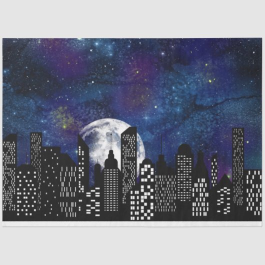 De Starry Skyline serie Design 9 Tissuepapier (Voorkant)