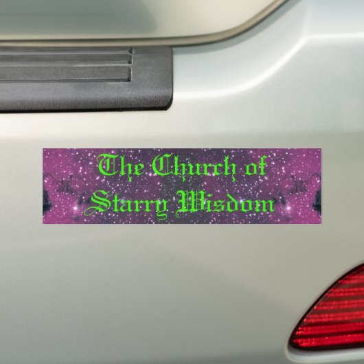 De Starry Wisdom Bumpersticker (Op auto)