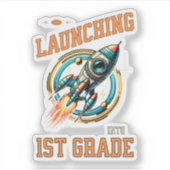 De start in het 1e leerjaar - Terug naar school Sticker (Voorkant)