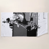 De start - Stunt Scooter Trick Strandlaken (Voorkant)