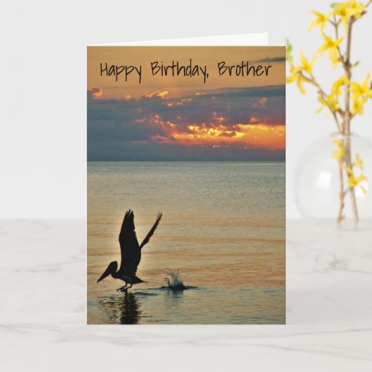 De Start van de pelikaan/de OceaanVerjaardag van Kaart (Gele Bloem)