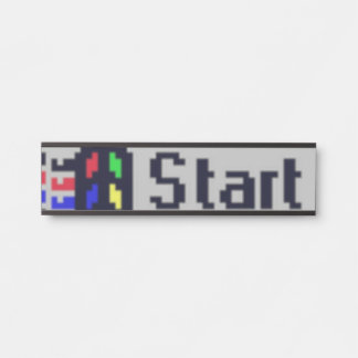 De startknop deurbordje