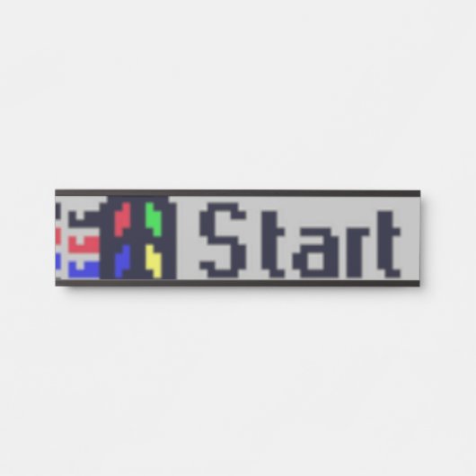De startknop deurbordje (Voorkant)