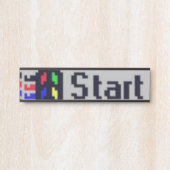 De startknop deurbordje (Voorkant)