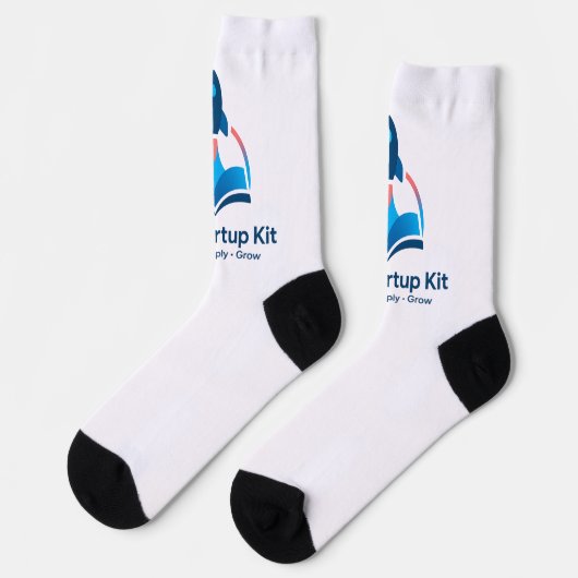 De Startup Kit Raket Logo Crew Soks Sokken (Links)