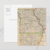 De staten Illinois, Missouri en Arkansas Briefkaart (Voorkant / Achterkant)