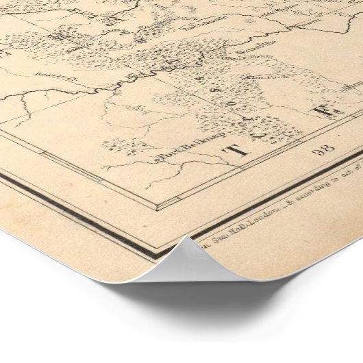 De staten Illinois, Missouri en Arkansas Poster (Hoek)