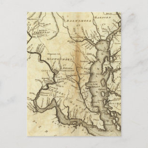 De staten Maryland en Delaware Briefkaart