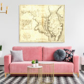 De staten Maryland en Delaware Canvas Afdruk (Insitu (Woonkamer))