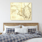 De staten Maryland en Delaware Canvas Afdruk (Insitu (Slaapkamer))