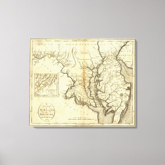 De staten Maryland en Delaware Canvas Afdruk (Voorkant)