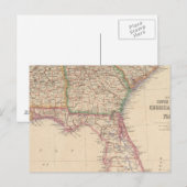 De staten South Carolina, Georgia en Alabama Briefkaart (Voorkant / Achterkant)