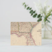 De staten South Carolina, Georgia en Alabama Briefkaart (Staand voorkant)