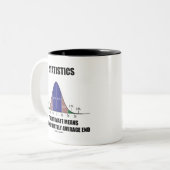 De statistieken uiteindelijk betekenen uiteindelij tweekleurige koffiemok (Voorkant links)