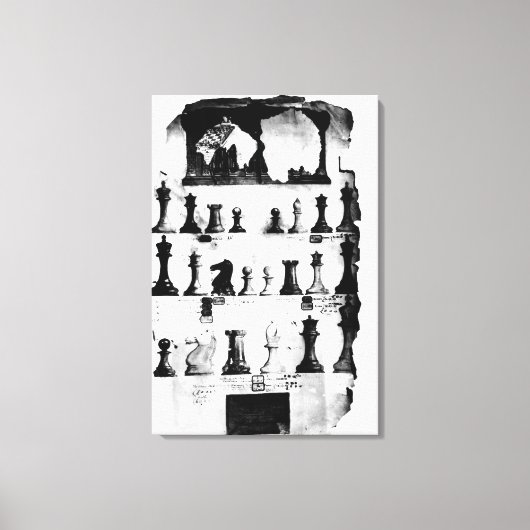 De Staunton Chessmen-patenttekening Canvas Afdruk (Voorkant)