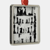 De Staunton Chessmen-patenttekening Metalen Ornament (Rechts)