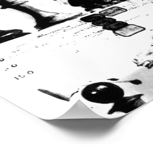 De Staunton Chessmen-patenttekening Poster (Hoek)