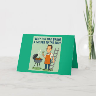 "De steaks waren hoog" Vaderdag Bedankkaart
