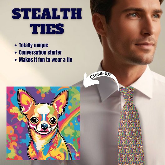 De stealth Stropdas van Chihuahua Lover