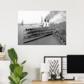 De Steamer Tashmoo Poster (Thuiskantoor)