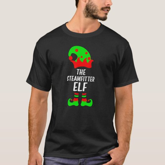 De SteamFitter Elf Kerstlasser T-shirt (Voorkant)
