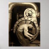 De Steamfitter van Lewis Hine Poster (Voorkant)