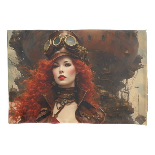 De Steampunk vrouw Kussensloop (Voorkant)