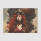 De Steampunk vrouw Tissuepapier (Voorkant)