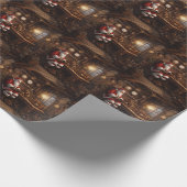 De Steampunk Workshop van de Kerstman Cadeaupapier (Hoek)