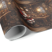 De Steampunk Workshop van de Kerstman Cadeaupapier (Rol Hoek)