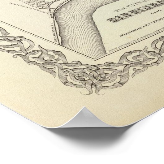 De steden Pittsburgh Allegheny Cincinnati Poster (Hoek)