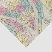 De steden Pittsburgh Allegheny Cincinnati Tissuepapier (Detail)