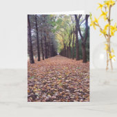 De steeg van de herfst kaart (Gele Bloem)