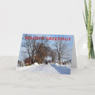 De Steeg van de Winter van het Land van Amish Feestdagen Kaart