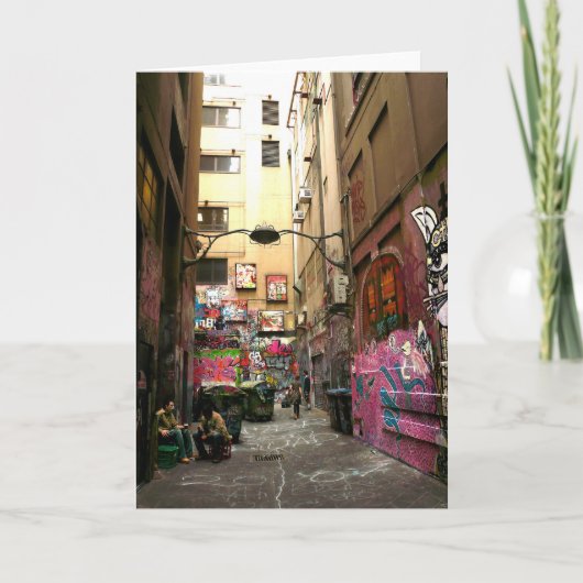 De steeg van Graffiti, Melbourne Kaart (Voorkant)