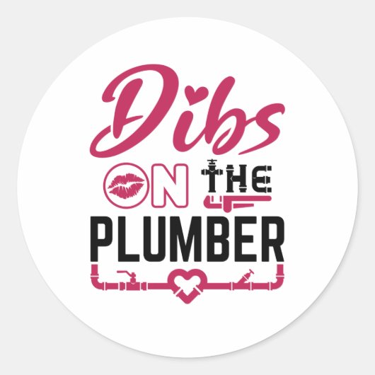 De steekpenningen op de Plumber Ronde Sticker (Voorkant)