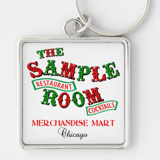 De Steekproefruimte, Merchandise Mart, Chicago, IL Sleutelhanger (Voorkant)