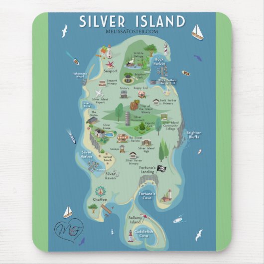 De steeles op de Muismat van Silver Island (Voorkant)