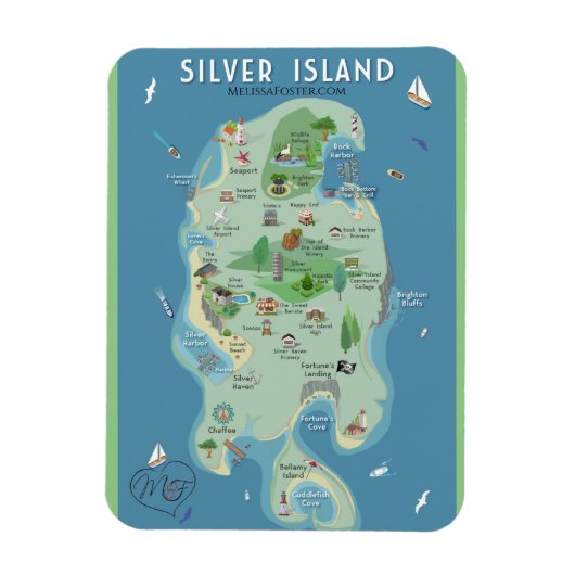 De steeltjes op het eiland Flexible Magnet Magneet (Verticaal)