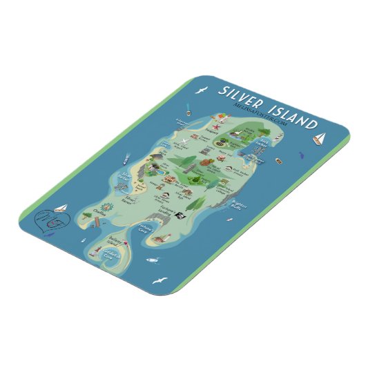 De steeltjes op het eiland Flexible Magnet Magneet (Linkerzijde)