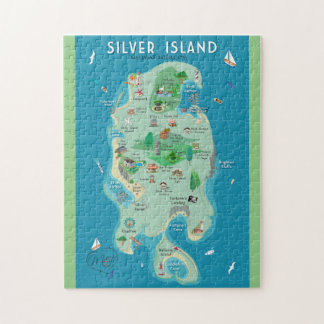 De steeltjes op Silver Island Jigzaag Puzzle Legpuzzel