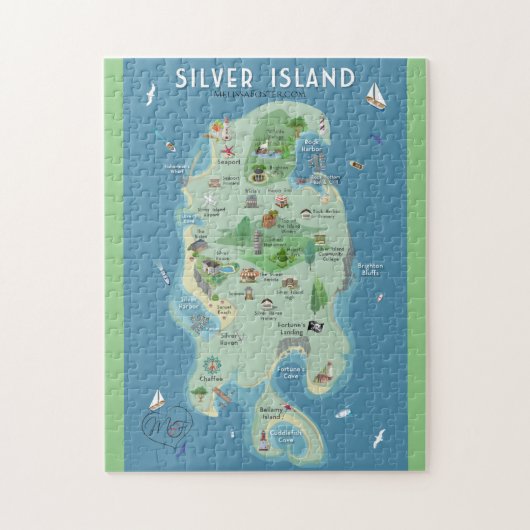 De steeltjes op Silver Island Jigzaag Puzzle Legpuzzel (Verticaal)