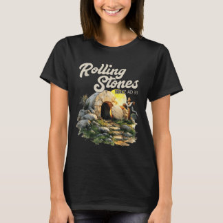 De steen is weggerold, hij is levend retro Christu T-shirt