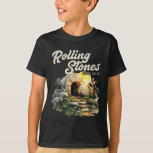 De steen is weggerold, hij is levend retro Christu T-shirt