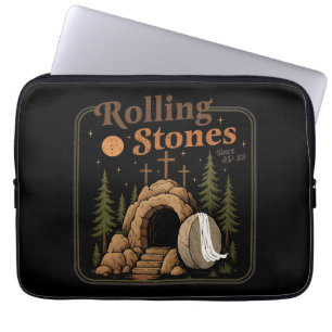 De steen is weggerold, hij leeft nog met Pasen Laptop Sleeve