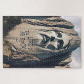 De steen uitgehouwen Verlosser De Heer is mijn rot Legpuzzel (Horizontaal)