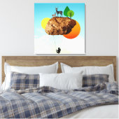 De steen van ons bestaan canvas afdruk (Insitu (Slaapkamer))