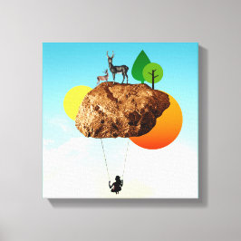 De steen van ons bestaan canvas afdruk